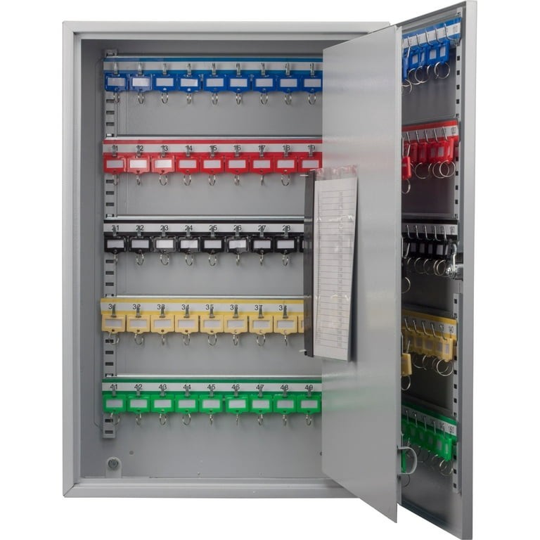 new Barska 150 Keys Adjustable Key Lock Box Grey