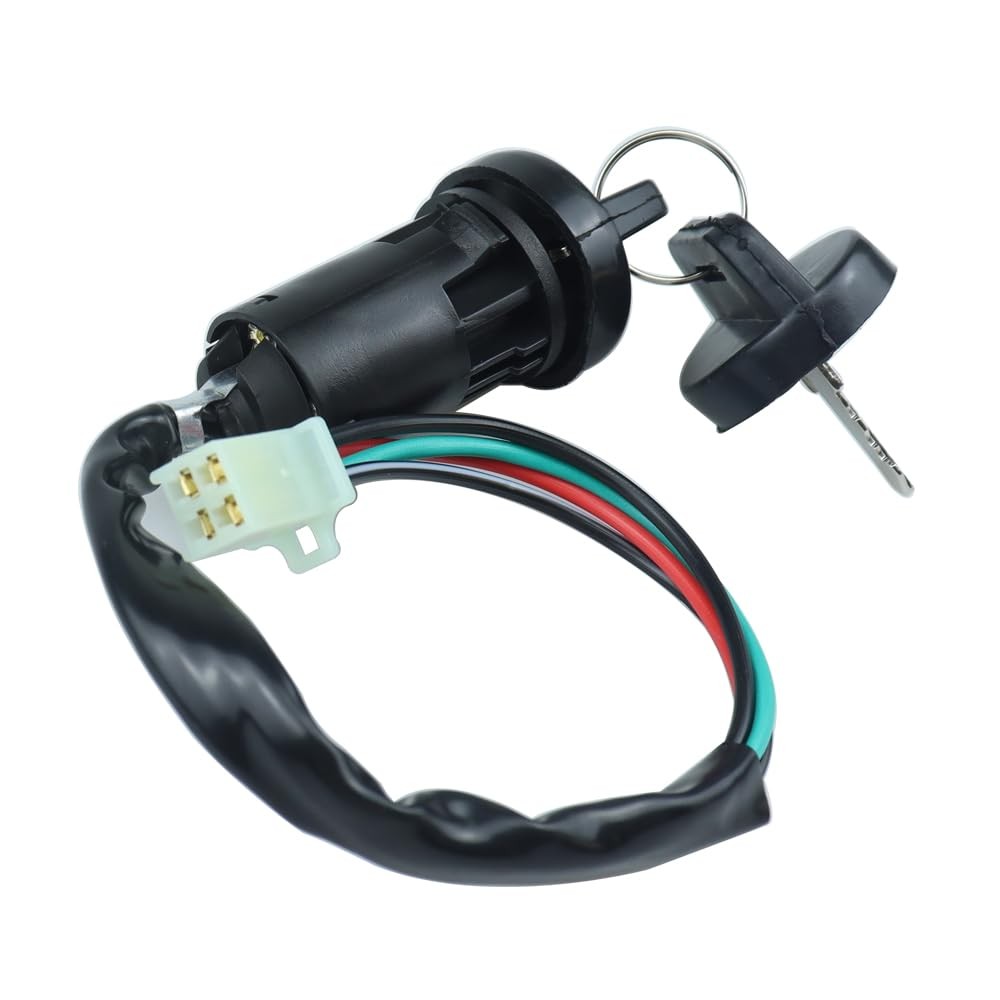 4 Pin Ignition Switch Key Set with Cap for 50cc 70cc 90cc 110cc 125cc Black