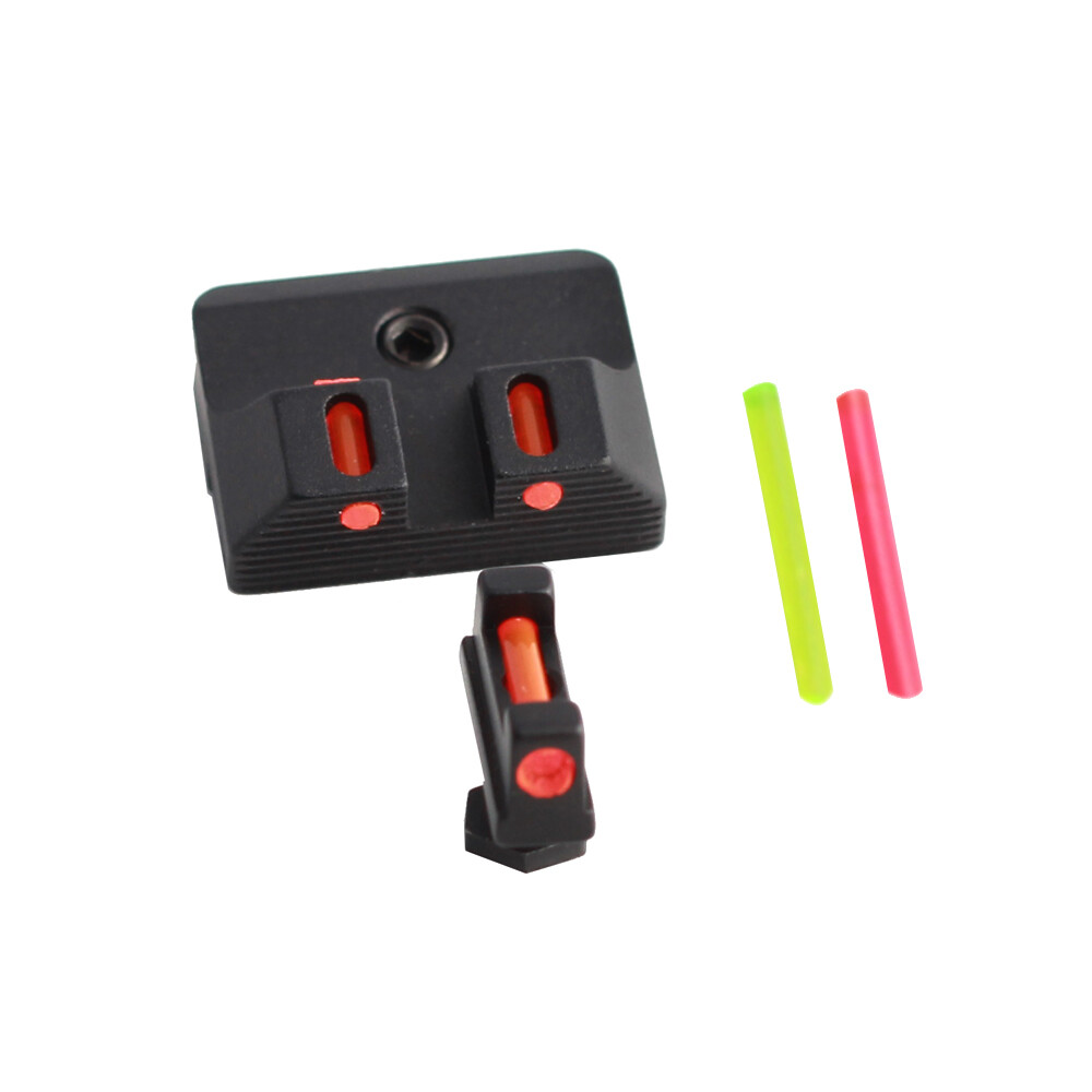 Fiber Front/ Rear Sight Handgun Combat Sights for Glock Standard