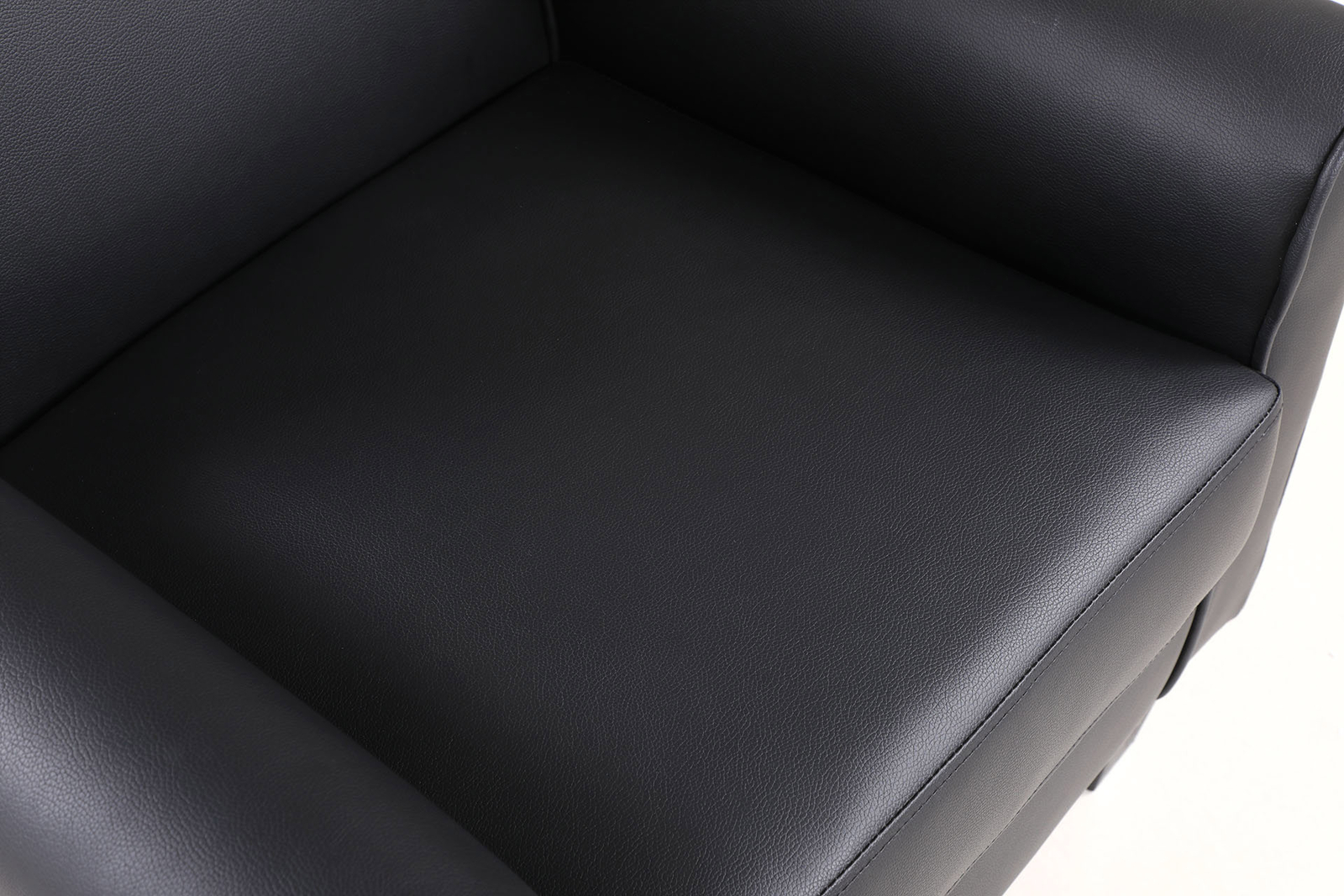 Upholstered Accent Arm Chair Faux Leather Single Sofa for Living Room