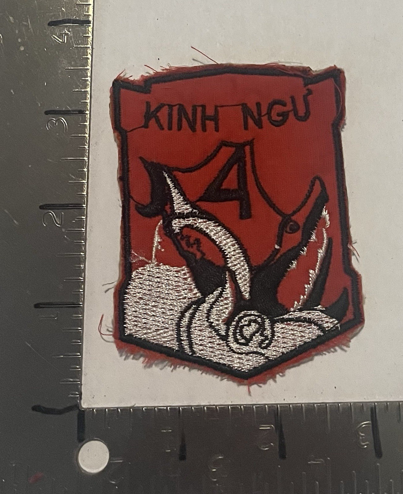 Vietnam War Patch ARVN 4th Marine Infantry Battalion Kinh Ngu Killer Shark