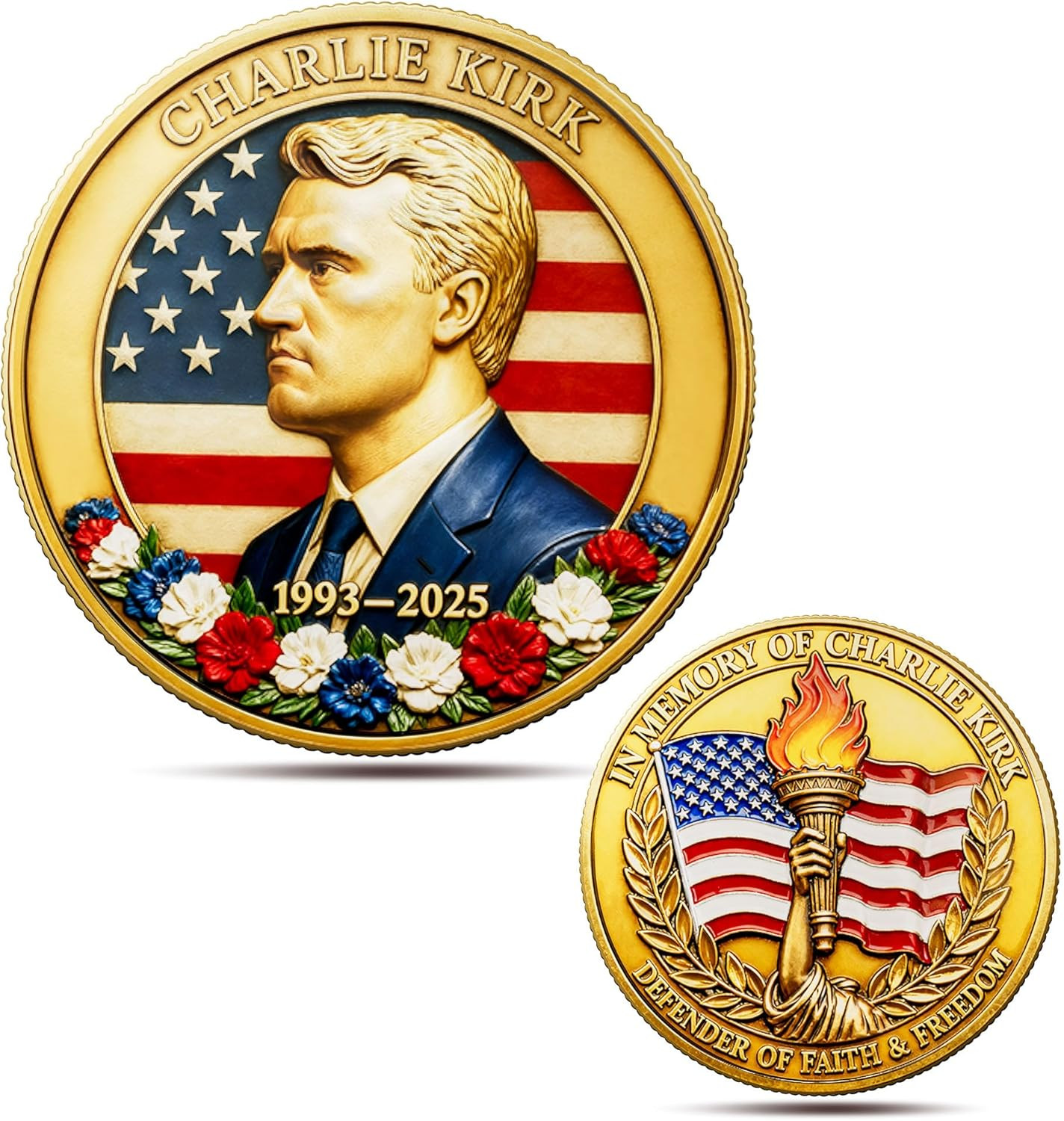 Charlie Kirk Commemorative Coin 1993-2025 - Patriotic Collectible Gift