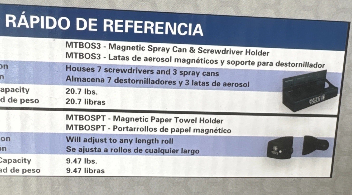 Matco Toolbox 4 PC Magnetic Organization Holder Set