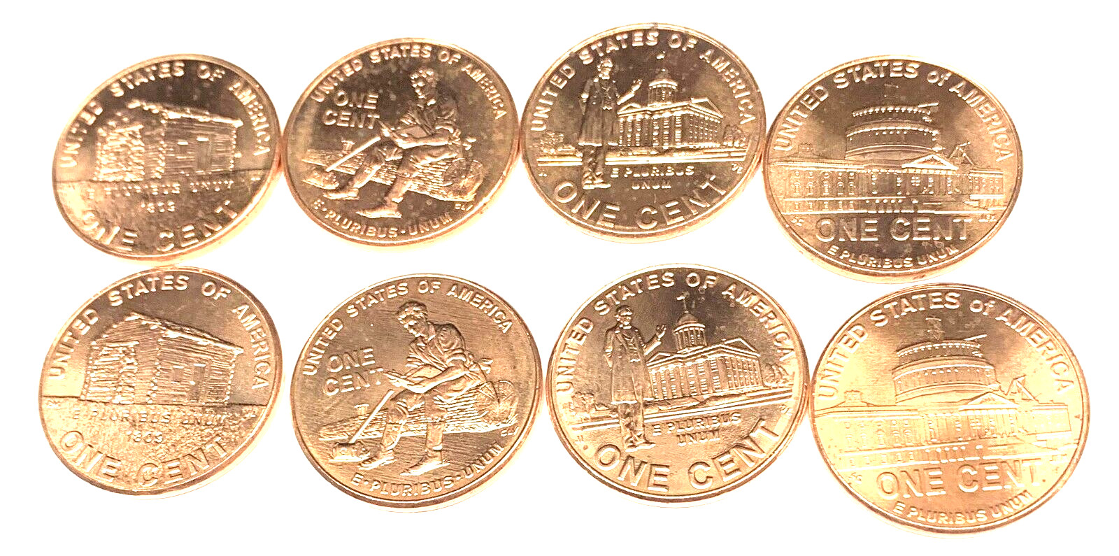 # C7889   LINCOLN BICENTENNIAL 8 COIN PENNY SET   2009