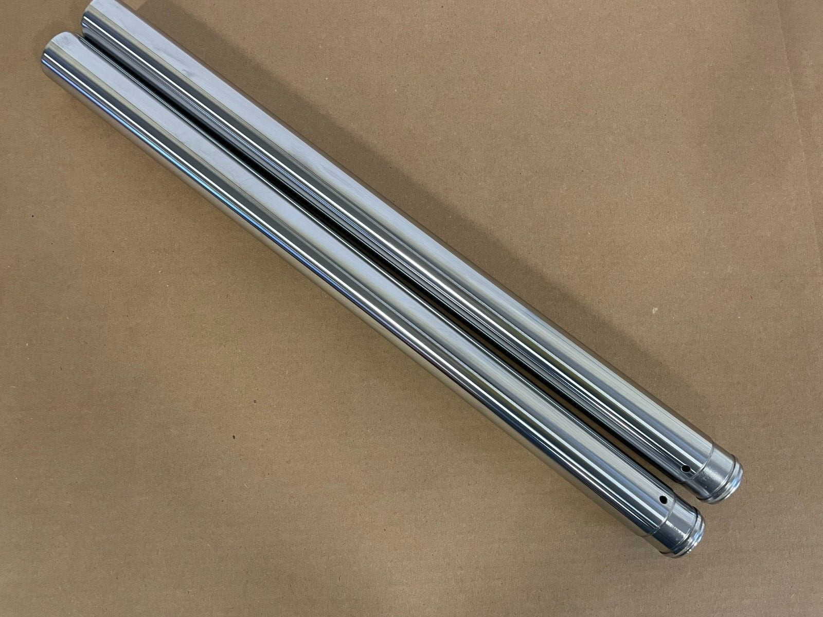 HARLEY DAVIDSON +8 FORK TUBES 41mm 8" OVER STOCK 32 1/4" HARD CHROME