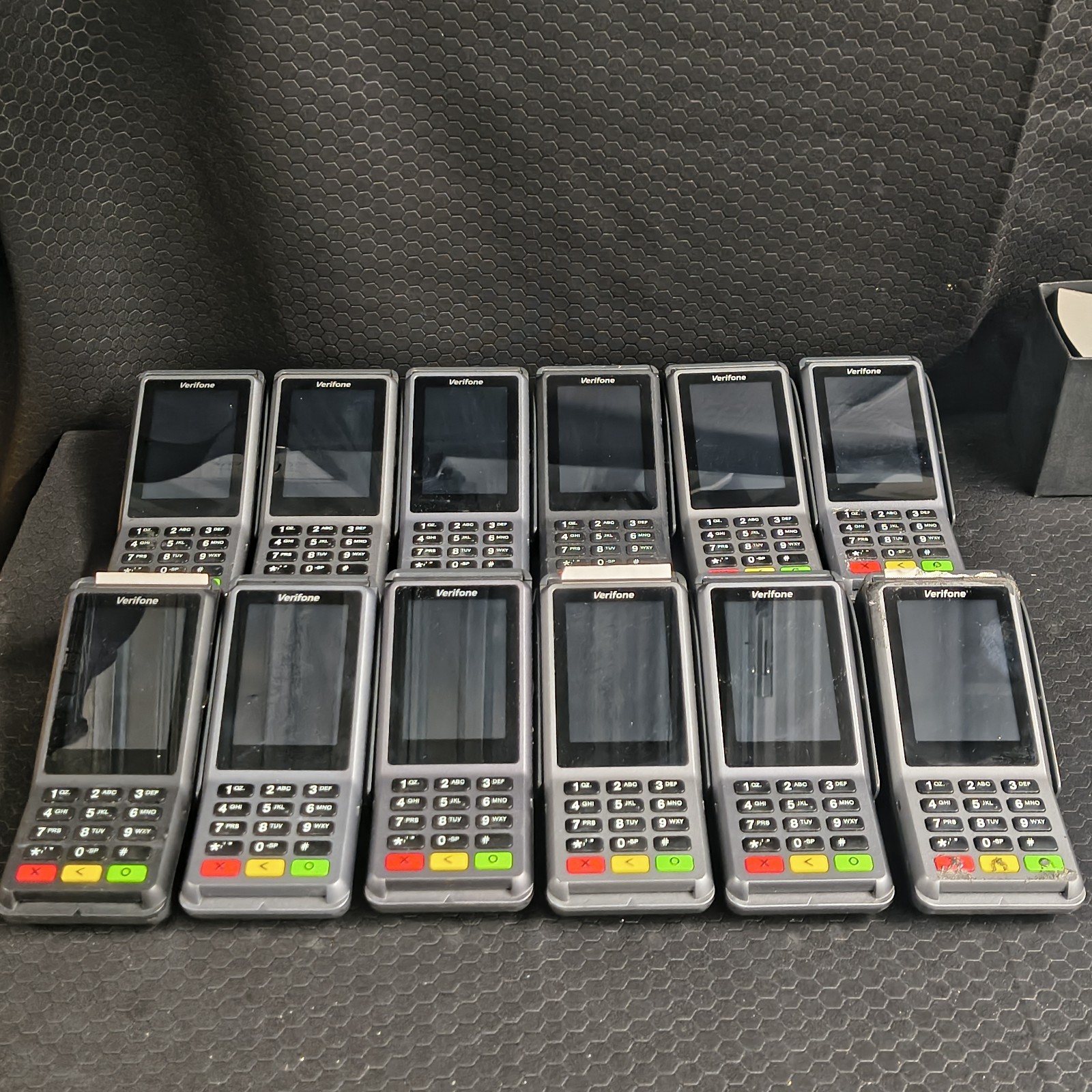 VERIFONE V400C PLUS - Lot Of 12. Untested. Sold As Is (See Pics + Desc).