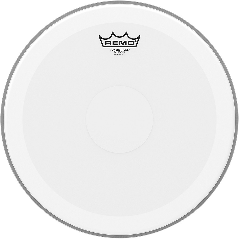 Remo Powerstroke 4 Coated Batter Drum Head with Clear Dot 14 in.