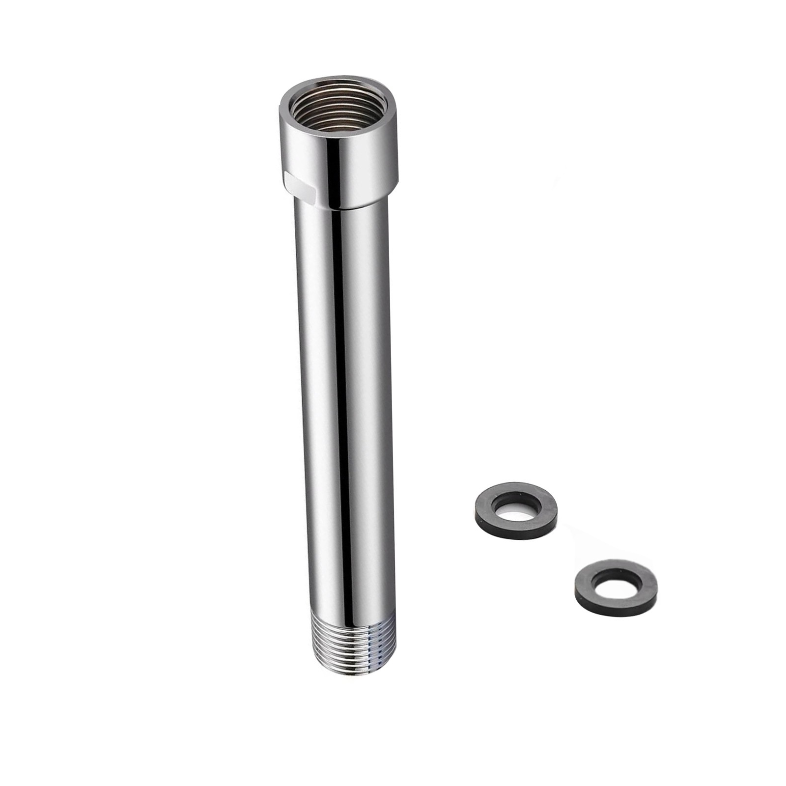 Stainless Steel Shower Extension Arm 6 Inch 304 with Gaskets G1/2 Thread Inlet
