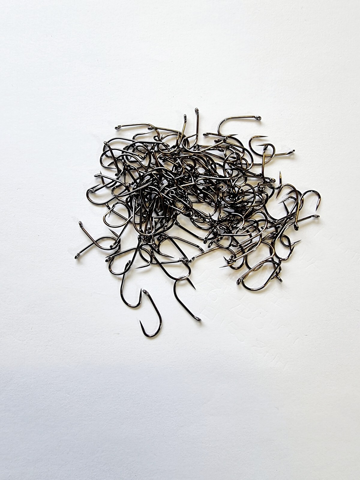 FlyTying100Packs Size 10s Short Shank Special BARBLESS Hooks  Wide Gape Black Ni