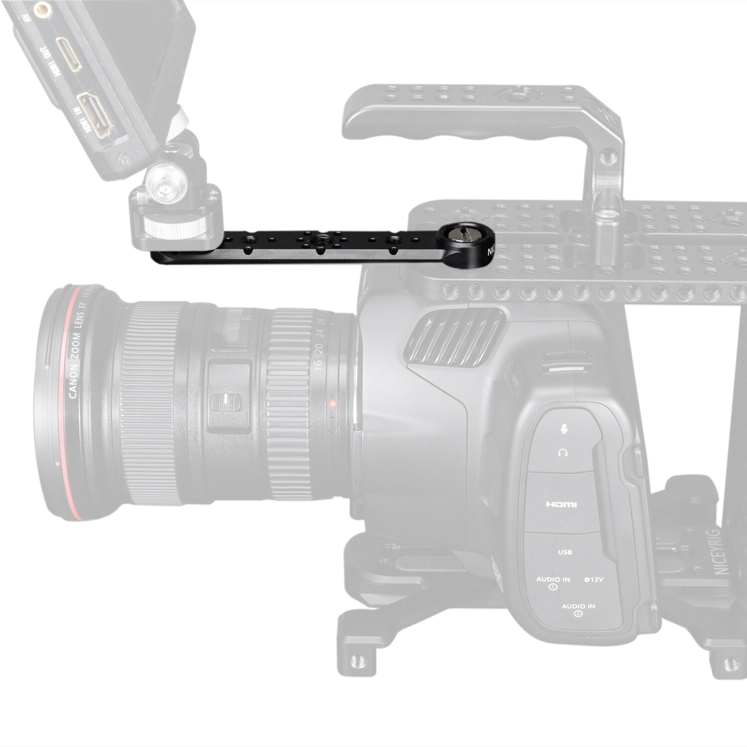 Niceyrig Nato Rail with 1/4 & 3/8 Arri Locating Mounting Points