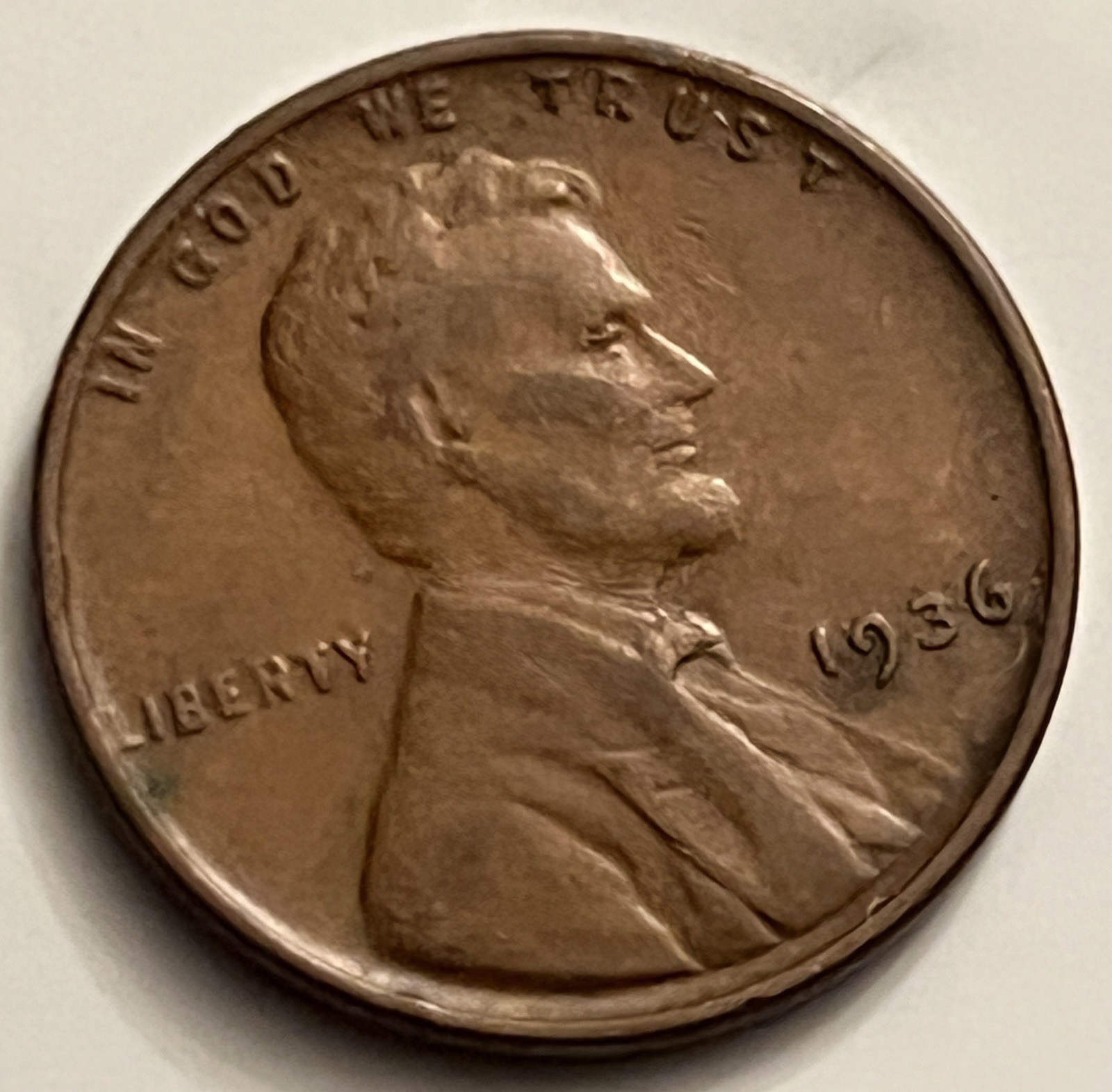 1936 Lincoln Wheat Cent Penny BN553
