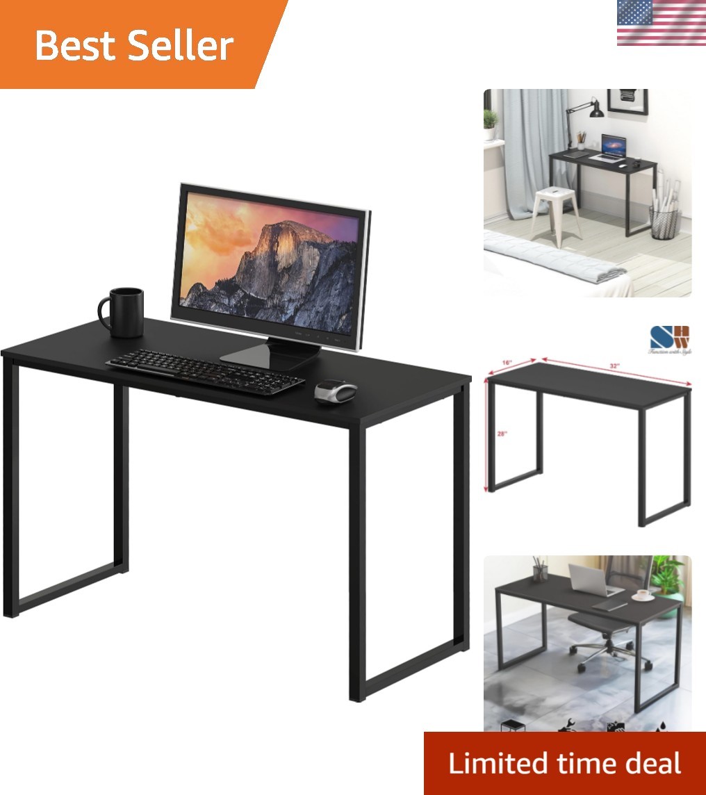 Mission 32-Inch Home Office Computer Desk, Black