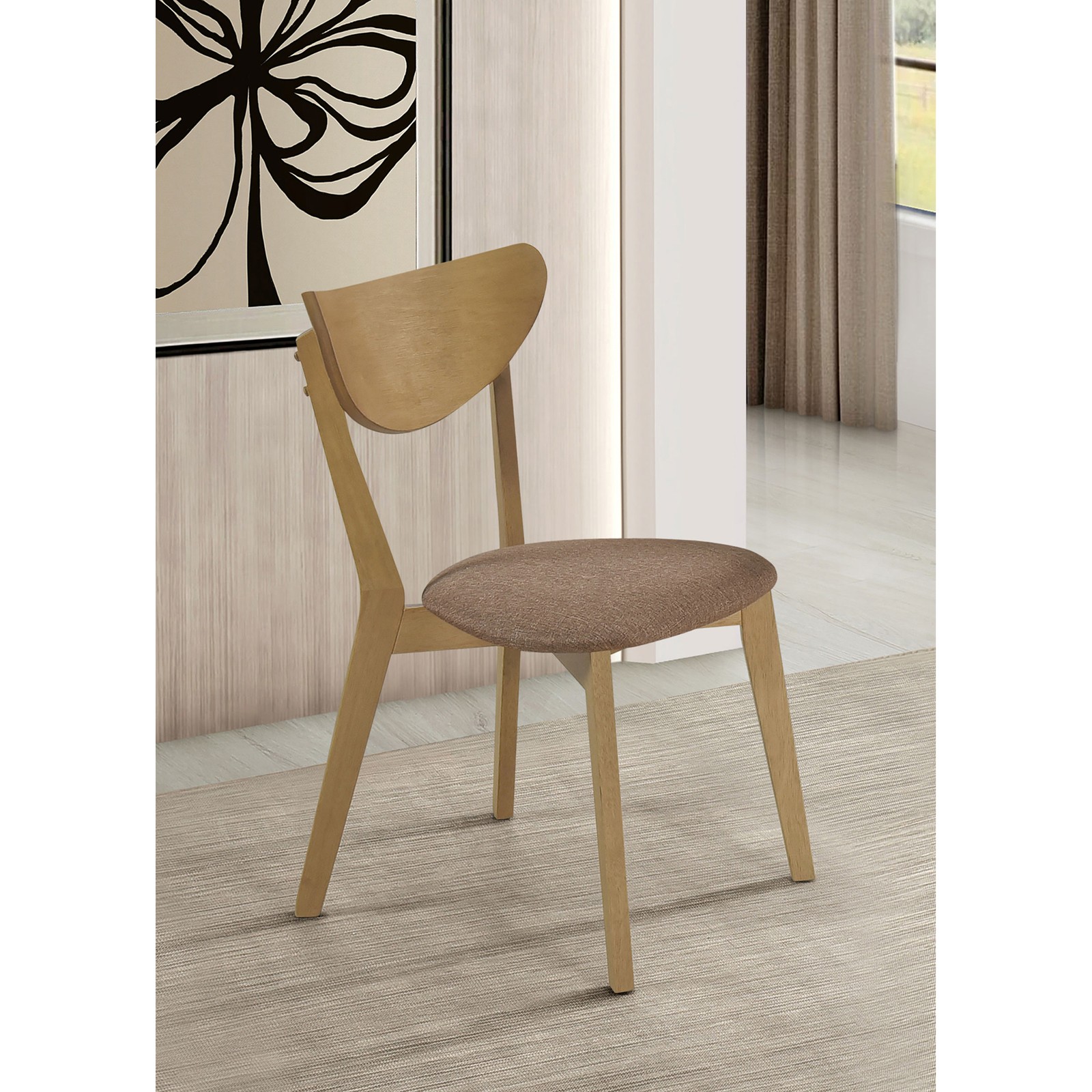 Carson Light Walnut Wood Dining Side Chair