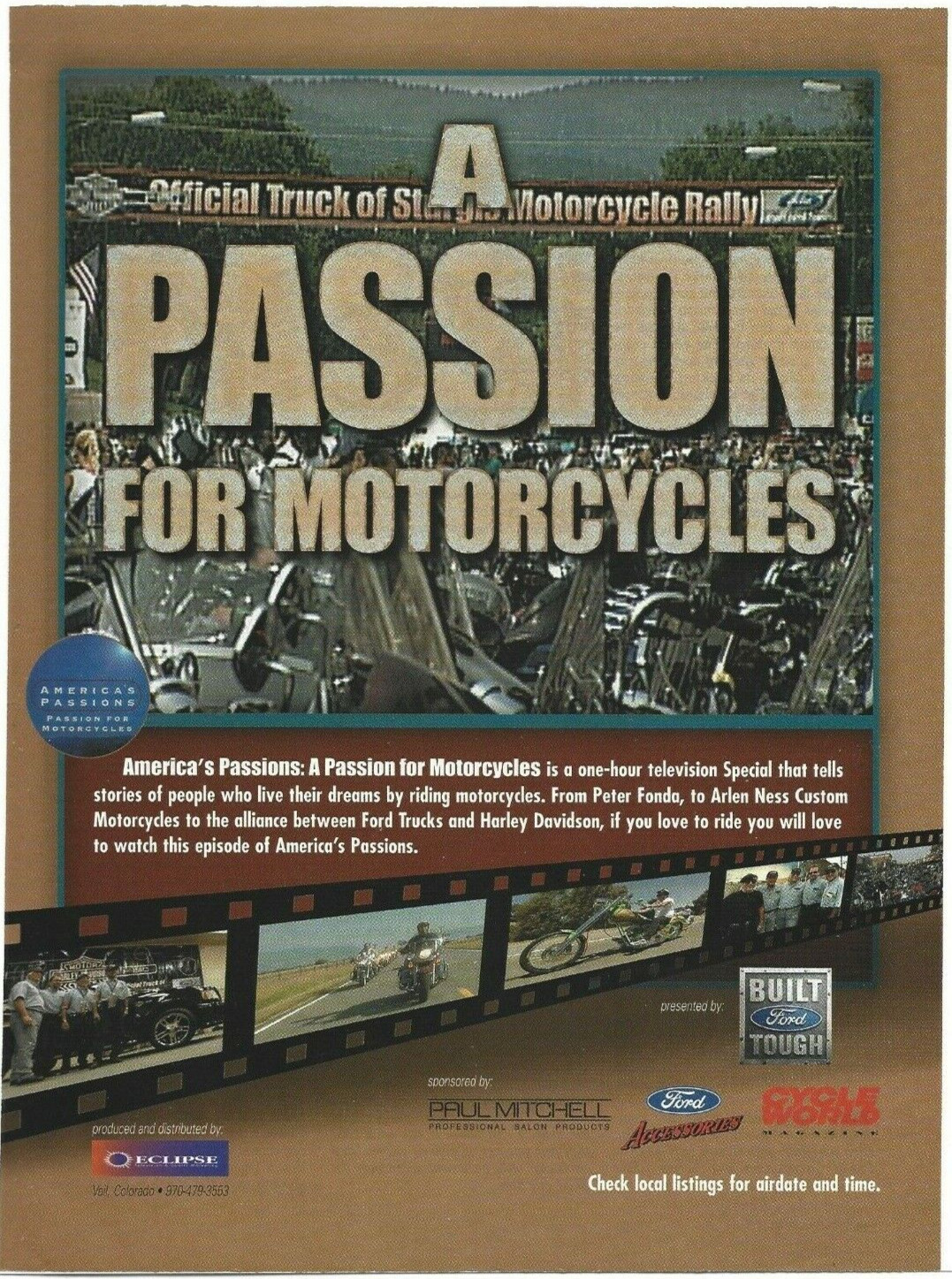 Sturgis Motorcycle Rally Print Ad, Sturgis Motorcycle Rally Ad, Ford Truck Ad