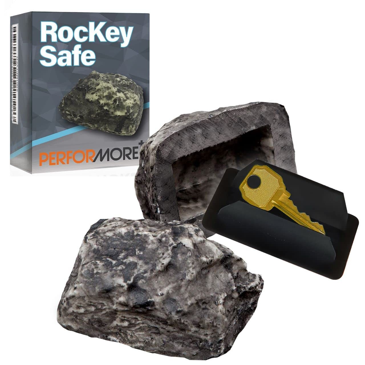 Key Hider Fake Rock, Weatherproof and Safe for Spare Keys, Real Look Feel Stone