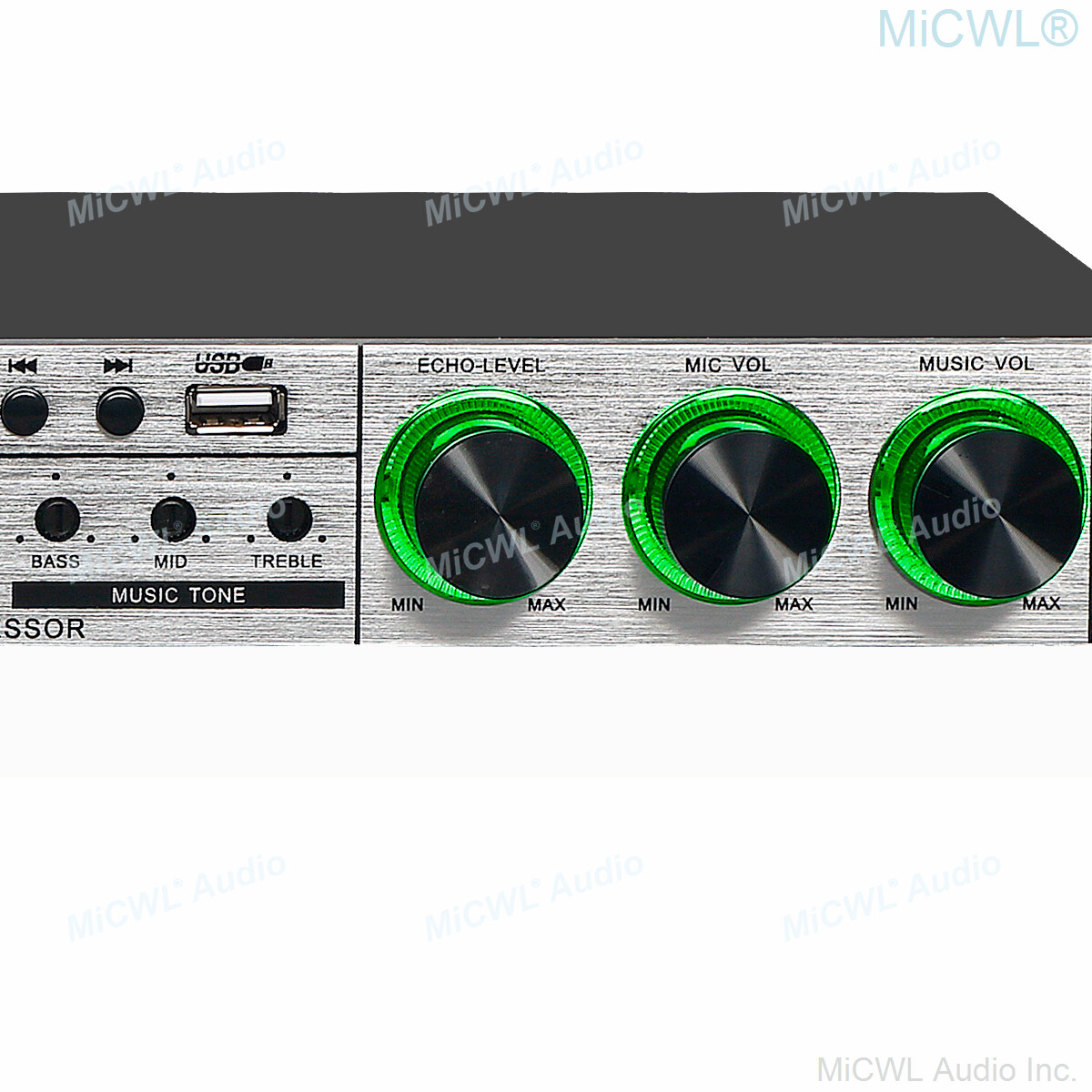 MiCWL X8 Digital Audio Effects Processor DJ Karaoke Player Mixer Reverb Echo USB