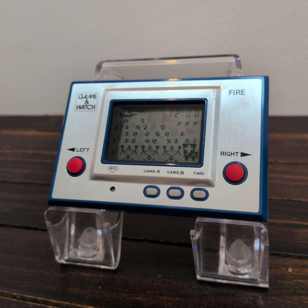 Nintendo Game & Watch Fire Blue Console Tested Working Japan Restored Original