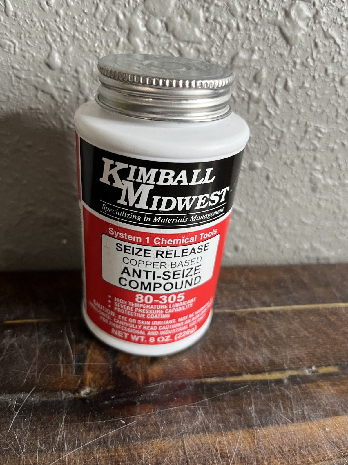 Kimball Midwest 80-305 Seize Release Copper Anti-Seize Compound 8 oz Brush Top