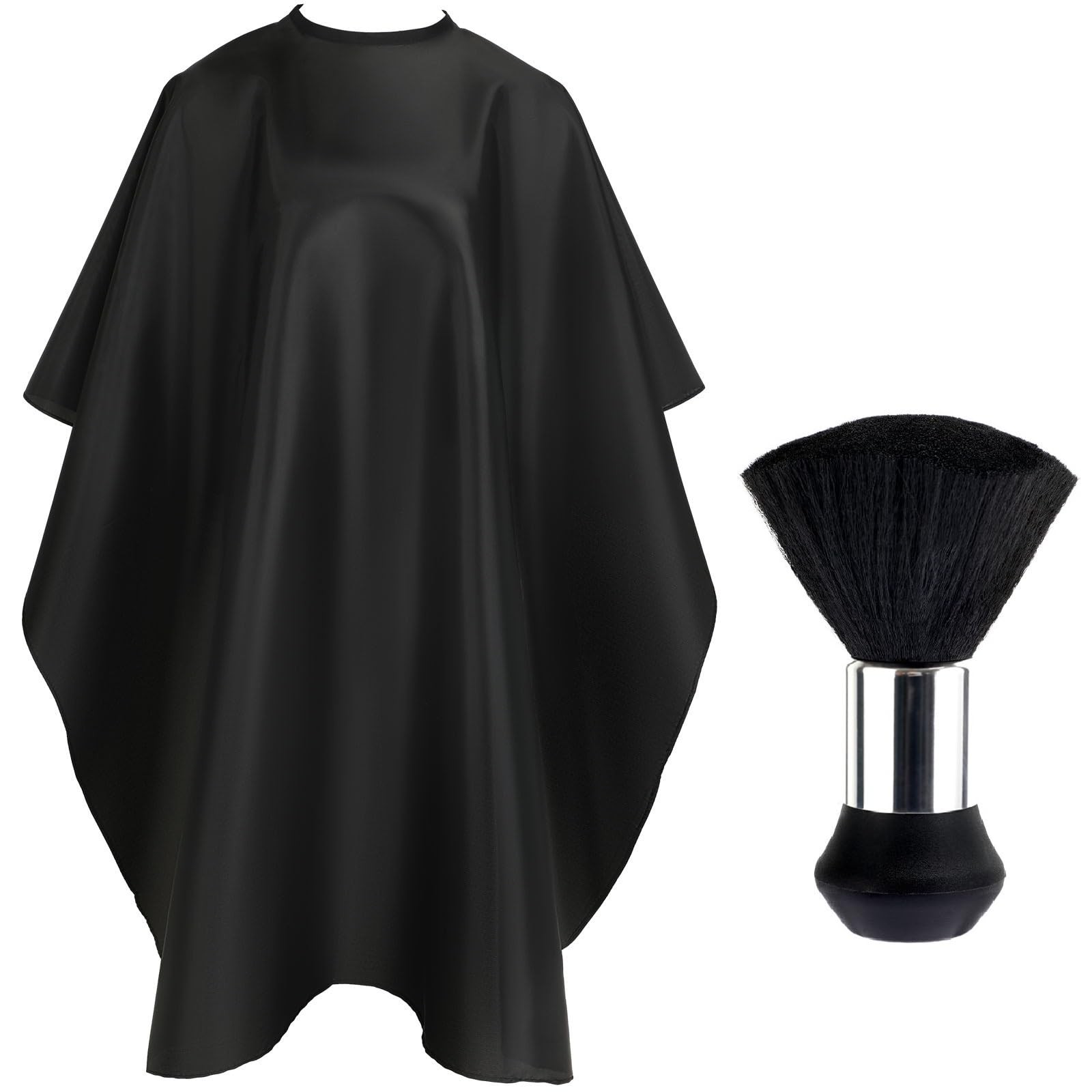 Hair Cutting Cape Kit,Professional Barber Cape with Neck Duster Brush
