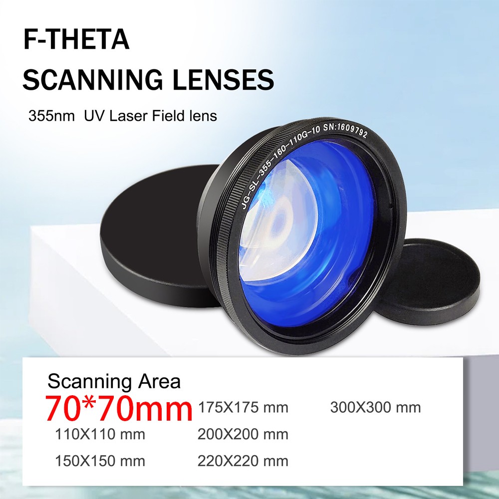 UV 355nm 70*70mm Field Lens Scan Lens For 5-35W UV Laser Marking Machine US ship