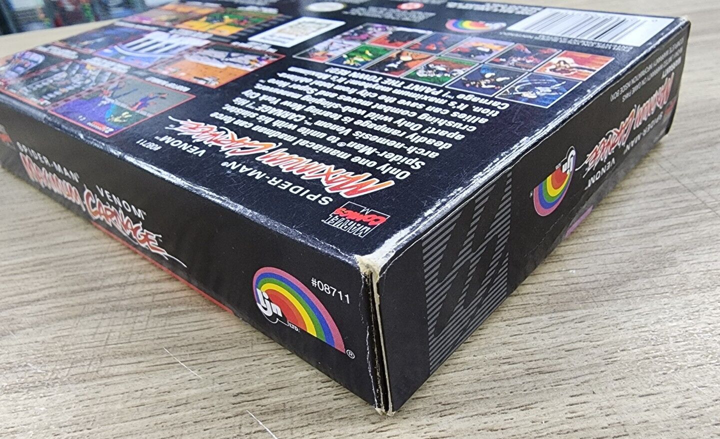 USED AUTHENTIC BOX ONLY - NO GAME - NO MANUAL - MAXIMUM CARNAGE - SNES