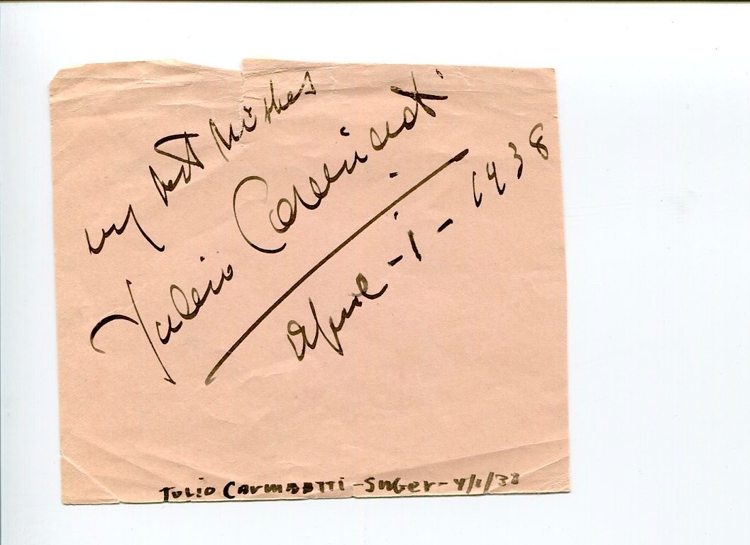 Tullio Carminati Roman Holiday El Cid War And Peace Signed Autograph
