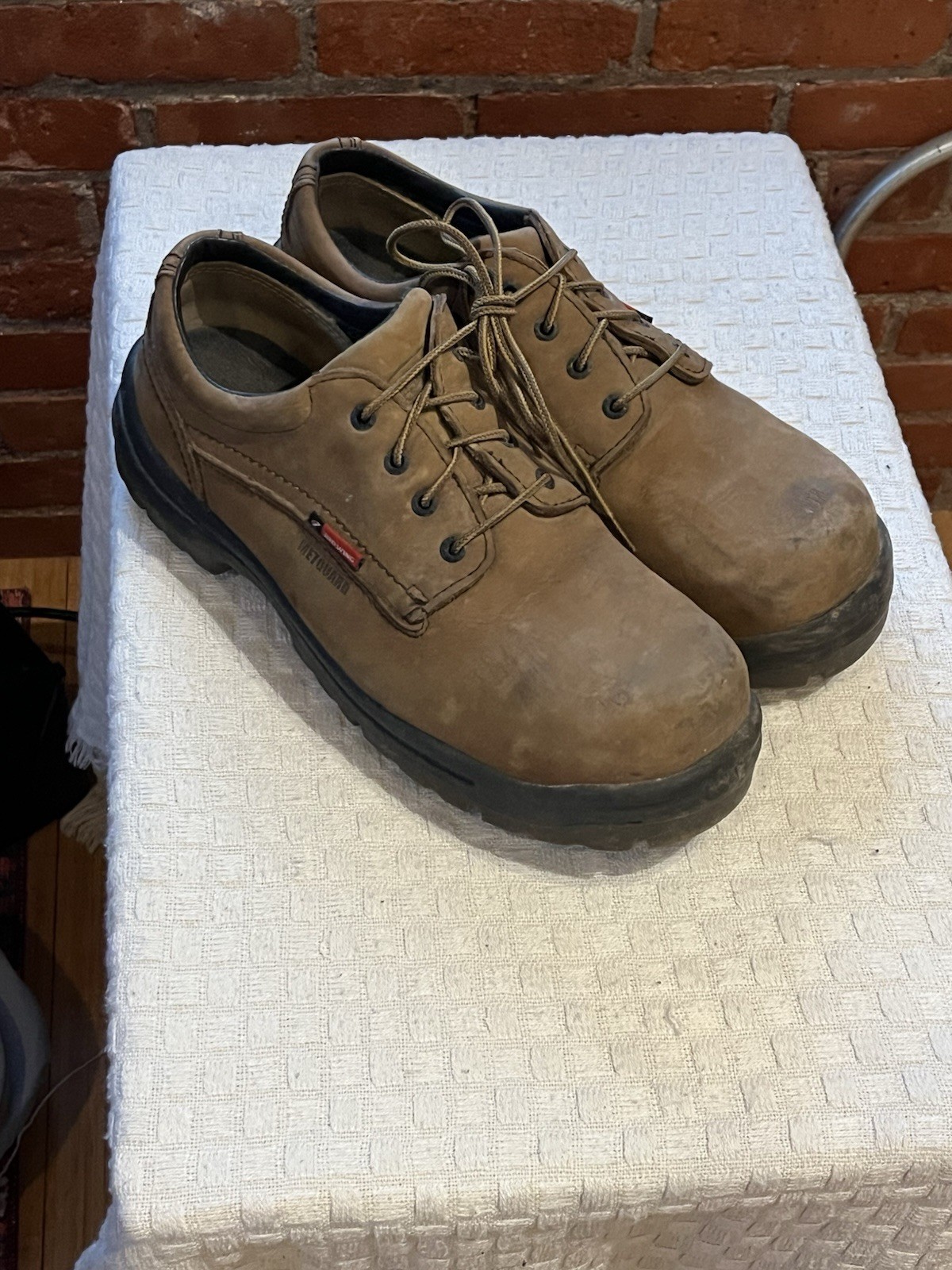 Red Wing Boots Metguard Brown Steel Toe Work Shoes 10.5