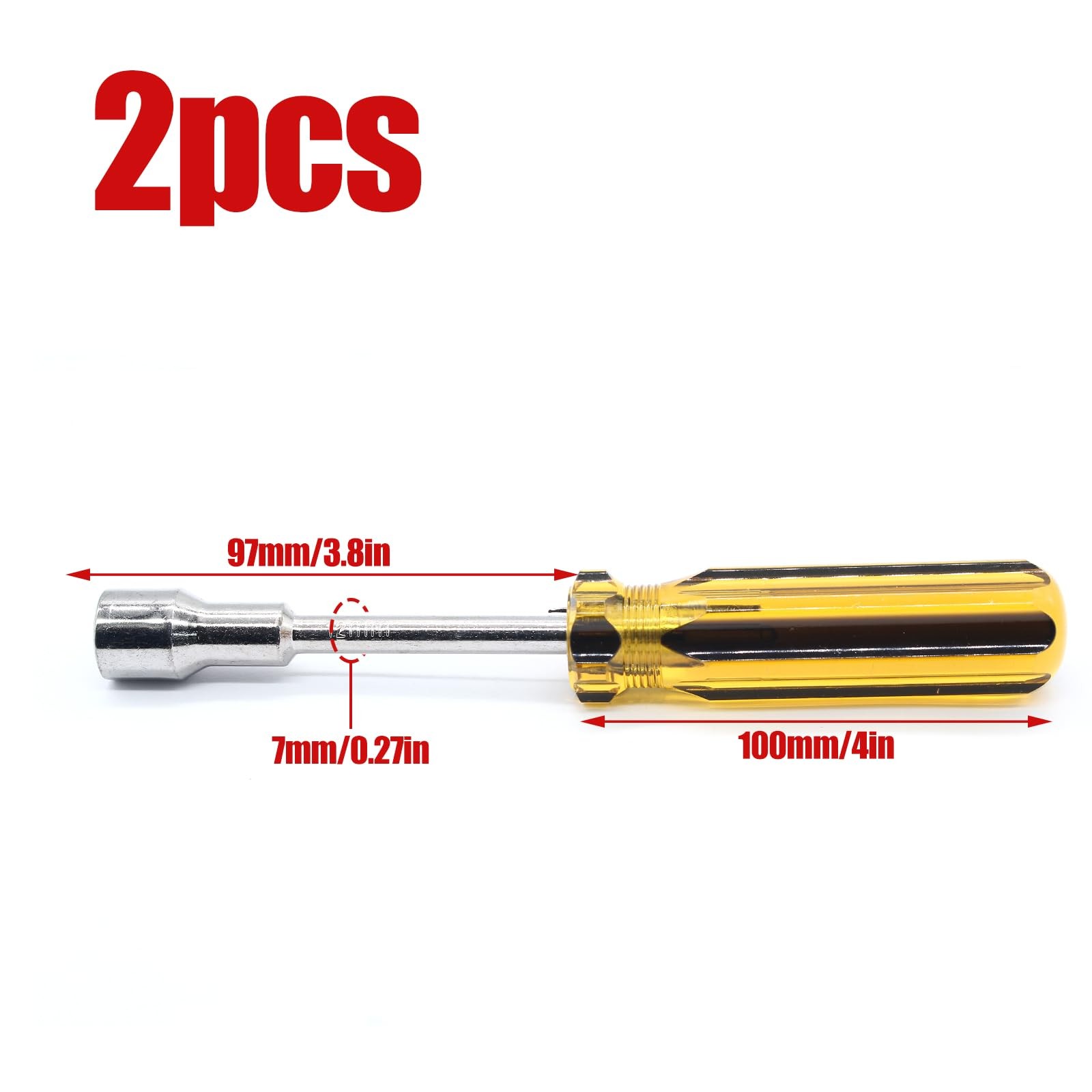 12mm Socket Wrench Screwdriver, 2Pcs