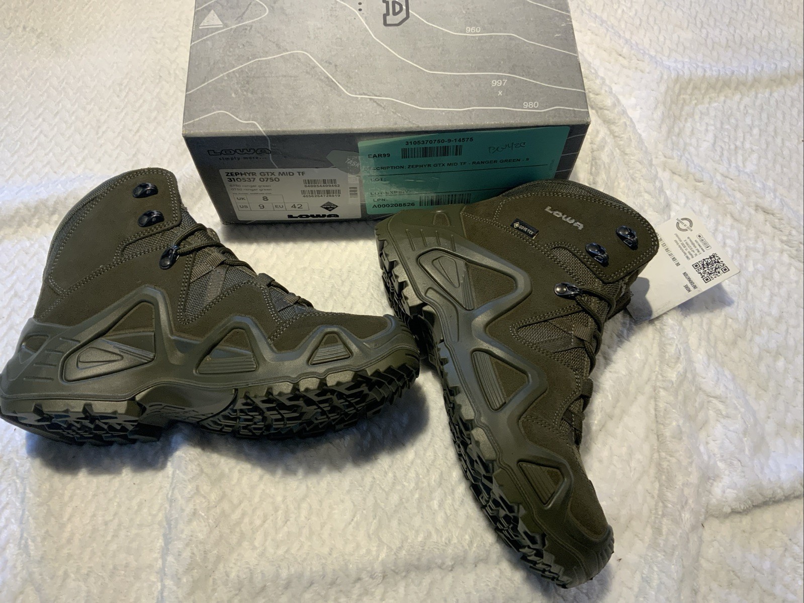 Lowa Zephyr GTX MID TF Boot 310537 Ranger Green Size 9
