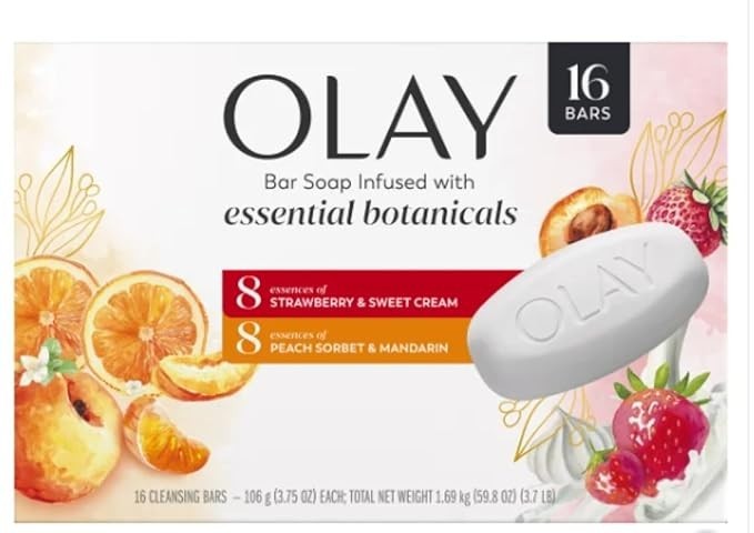 Olay  essential Botanical Bliss Bar Soap – 16 Pack (3.75 oz each)  total 3.7 LB