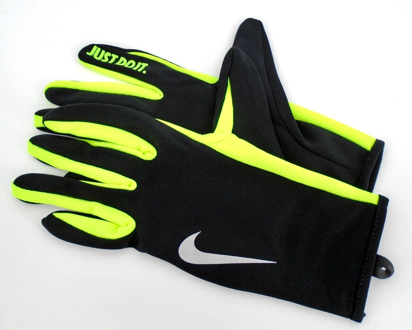 Nike Women's DRI-FIT Running Gloves Rally 2.0 Medium Black/Volt