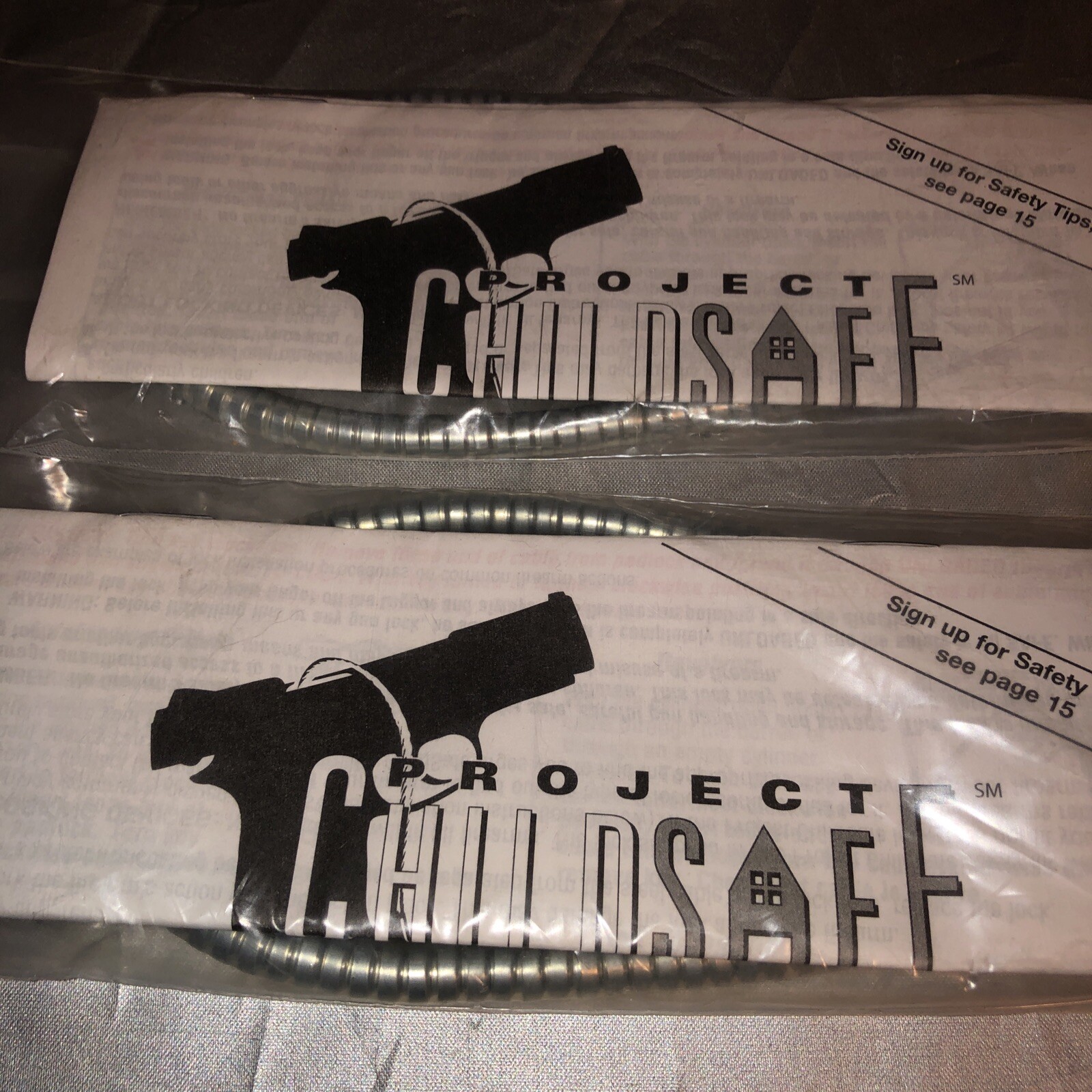 2x PROJECT CHILDSAFE Firearms Guns Weapons Cable Safety Lock Padlock NEW