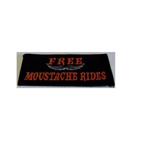 FREE MOUSTACHE RIDES PATCH
