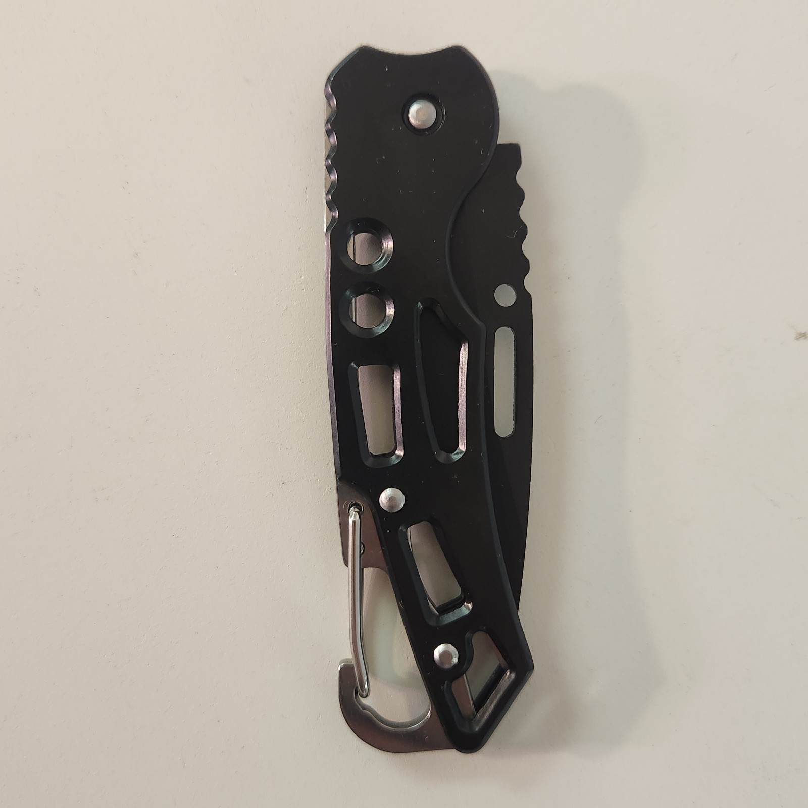 Folding Pocket Knife Lightweight Clip Backpacking Travel Slim Thin Black