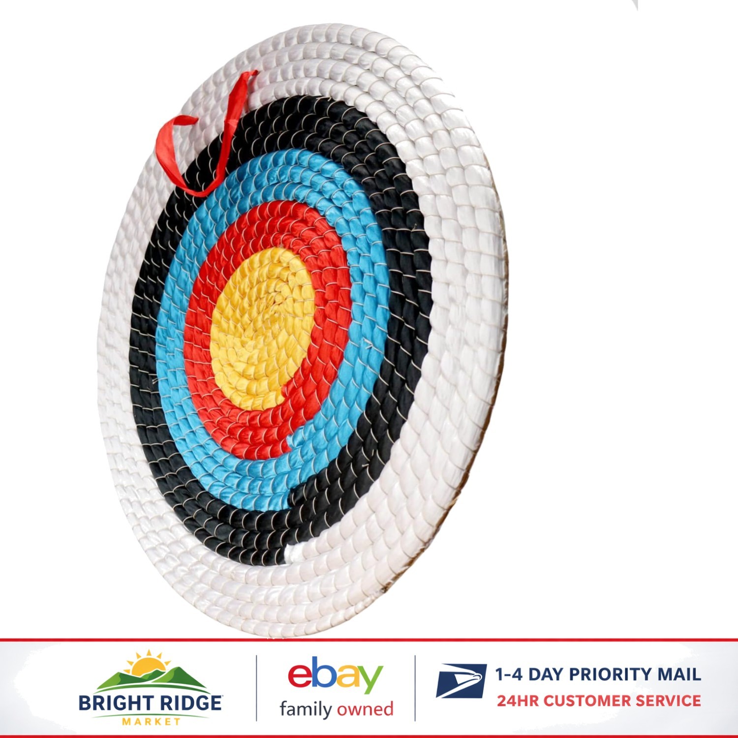 Traditional 50cm Archery Target for Recurve and Compound Bows in White/Black