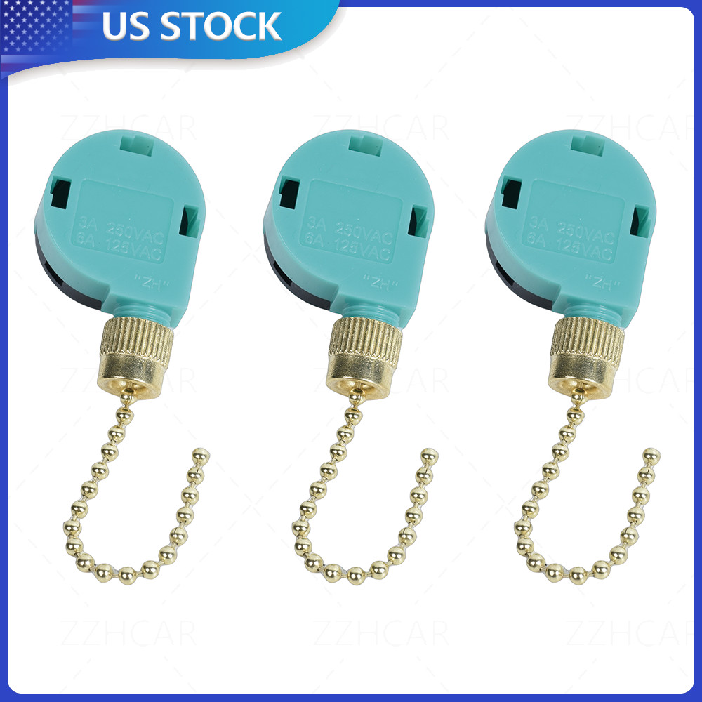 3Pcs 3 Speed 4 Wire Ceiling Fan Switch For Harbor Breeze Hampton Bay ZE-268S6