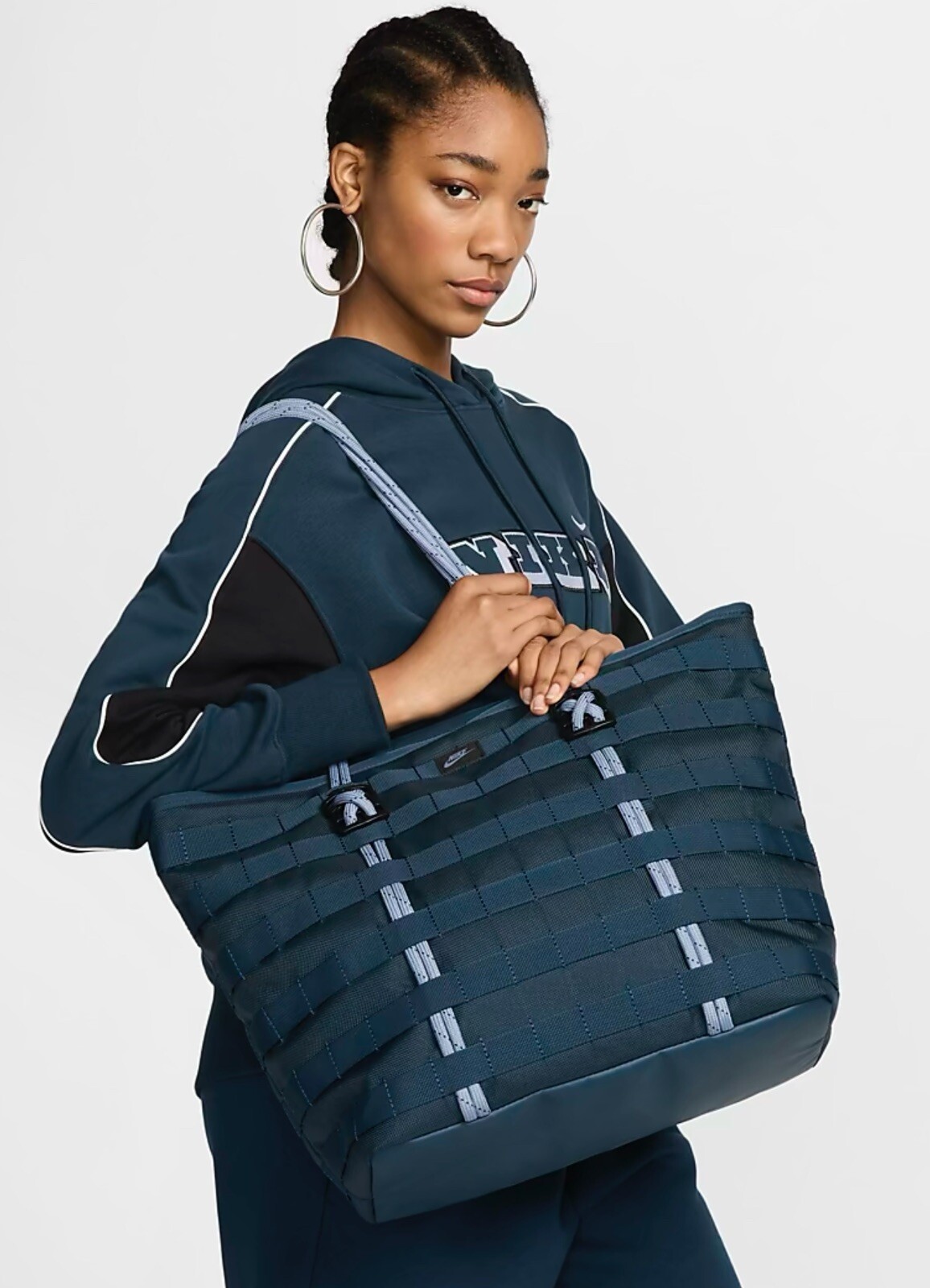 Nike Sportswear RPM Tote (26L) Armory Navy Cord Zipper Bag Travel FJ0439 478
