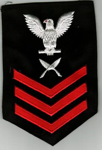 NAVY RATING BADGE MALE YN1 YEOMAN FOR BLUES