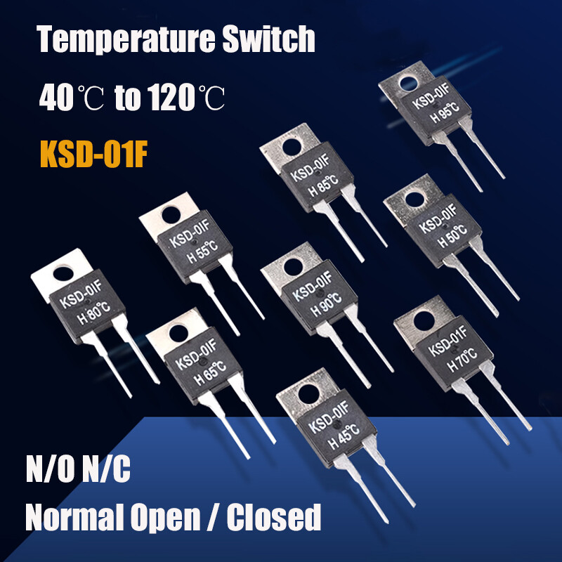 KSD-01F Temperature Switch Thermostats 40℃ to 120℃ Normal Open / Closed  N/O N/C