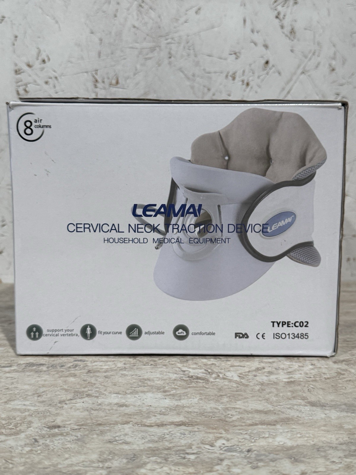 LEAMAI Inflatable Neck Cervical Traction Device Neck and Upper Back Pain