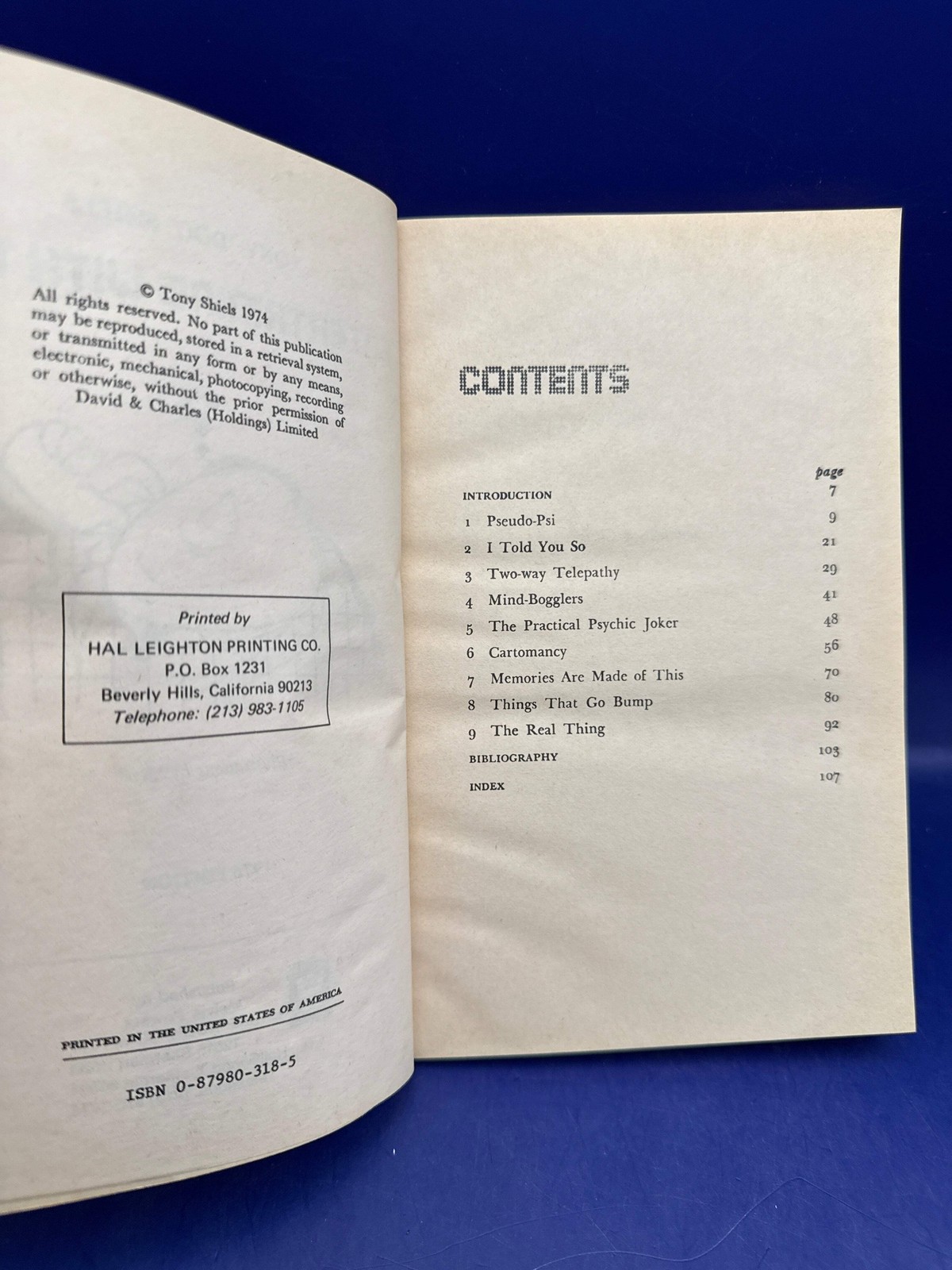 Entertaining with ESP by Tony “Doc” Shiels 1976 PB ESTATE
