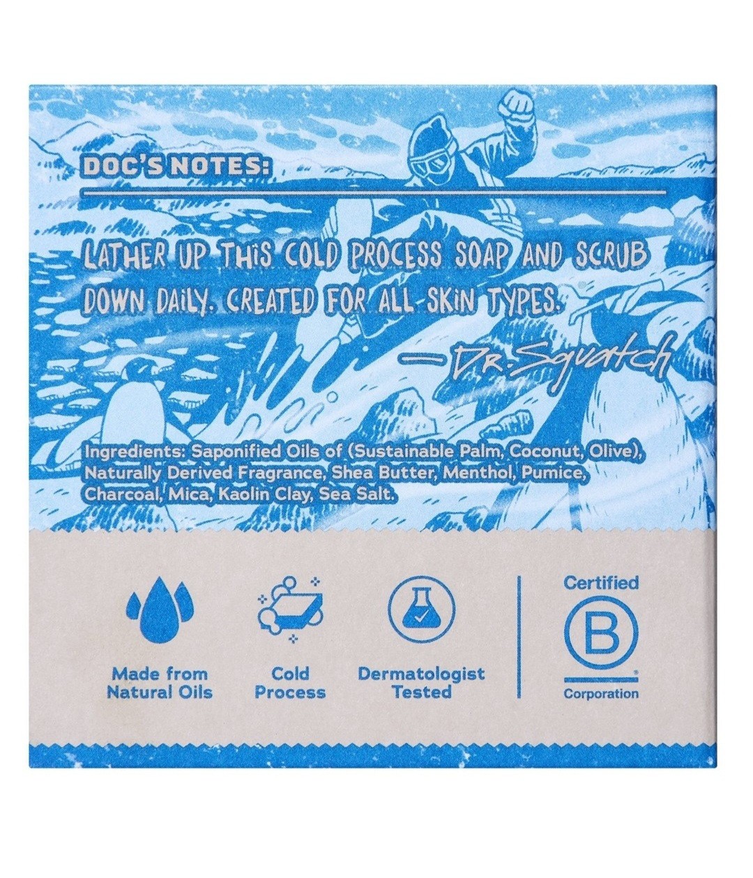 Dr. Squatch Ltd Ed. Bar Soap Polar Rush Heavy Grit 5oz
