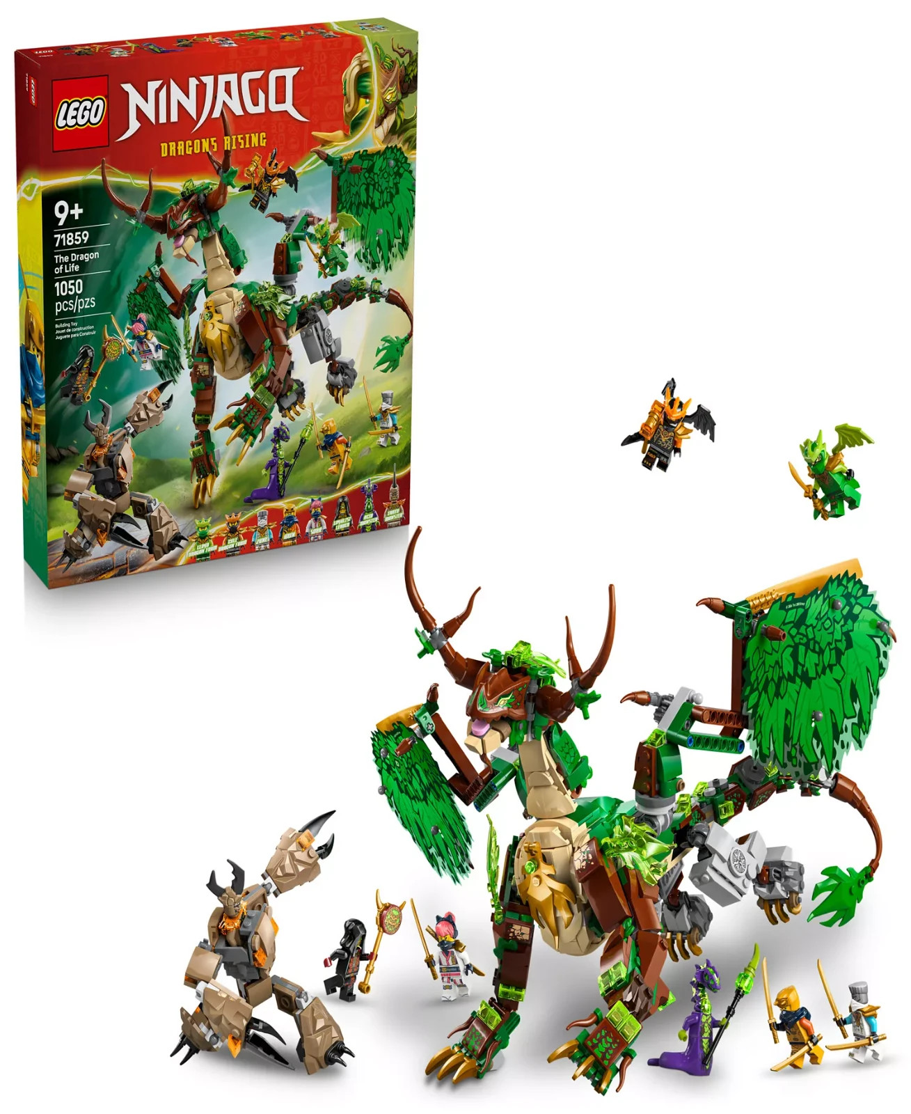 LEGO® NINJAGO The Dragon of Life Building Toy 71859, 1050 Pieces