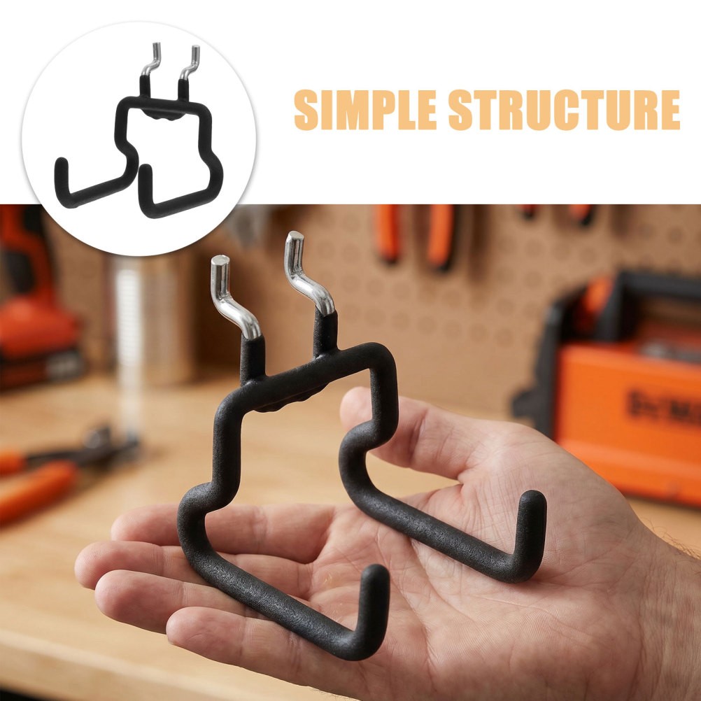 Durable Stainless Steel Pegboard Hanging Hooks for Home Workshop and Kitchen Use