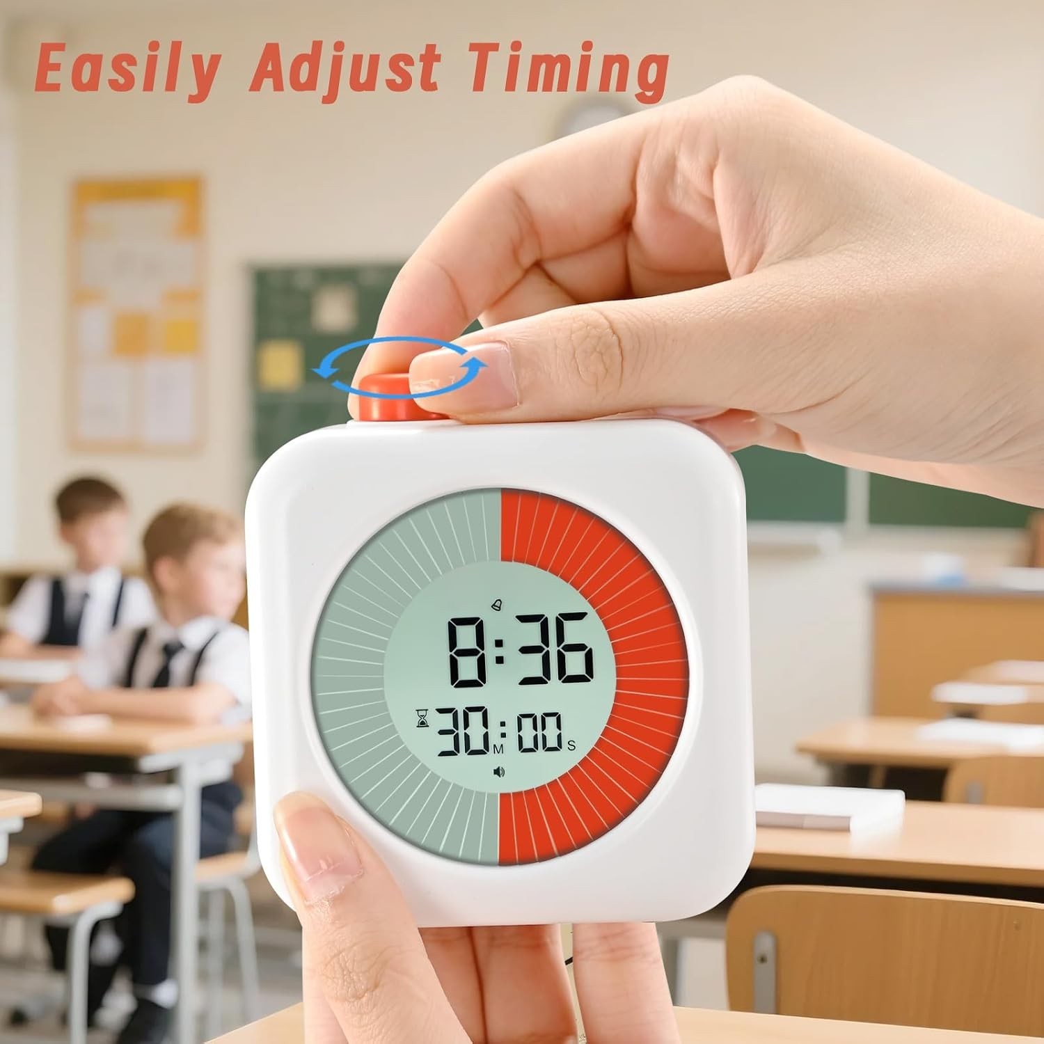 User-Friendly Visual Timer for Educators - 60-Minute Silent Countdown for Focus
