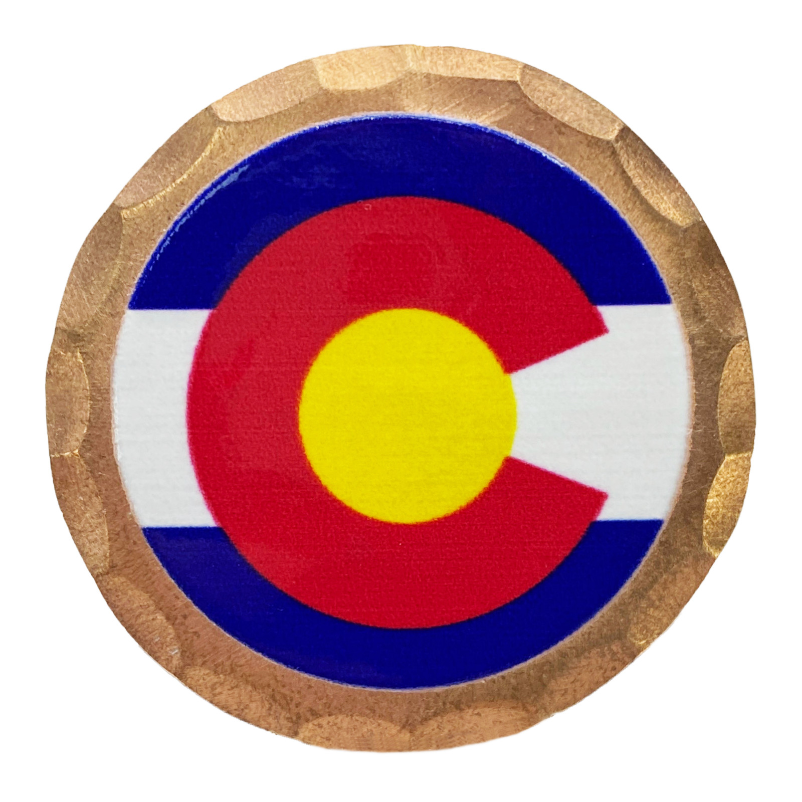 Colorado State Flag Copper Golf Ball Marker by Sunfish