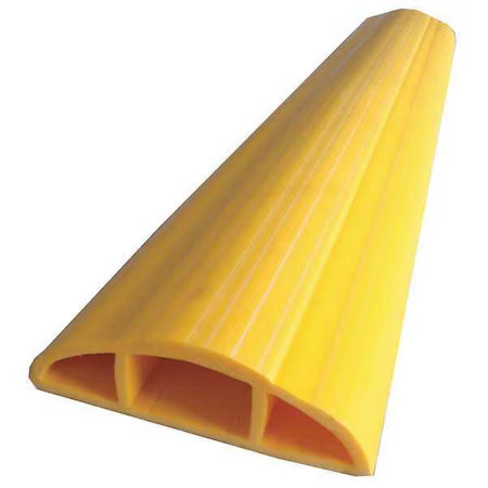 Cable Protector, 9/16 In H, 10 Ft L, 2-3/4 In W, 1 Channel, Pvc, Yellow, 4Cej8