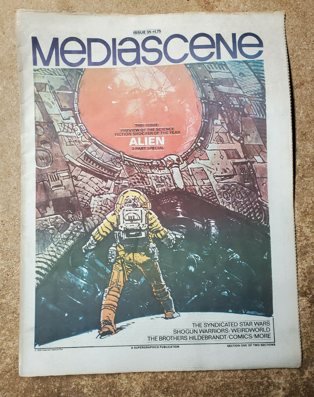 1979 MEDIASCENE PREVUE Magazine #35- Alien Movie/Syndicated Star Wars-2 Sections