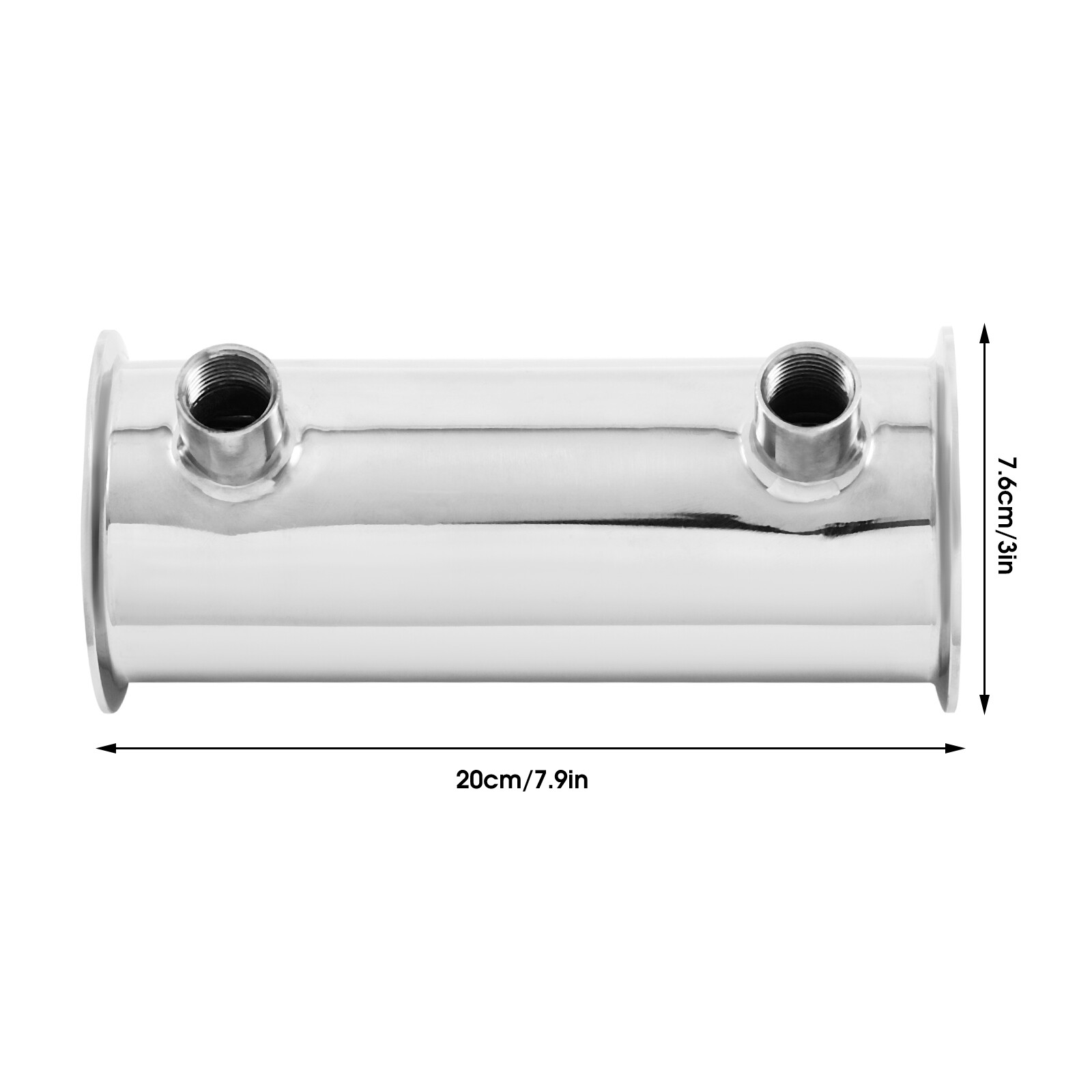 3" Tri Clamp Dephlegmator Condenser for Moonshine Reflux Still Column w 1/2" npt