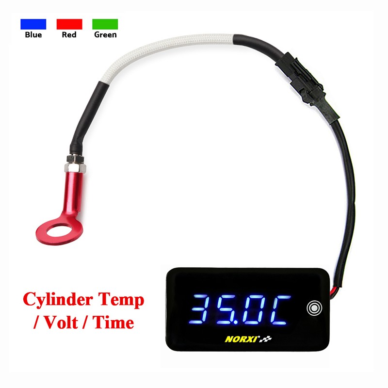 Motorcycles Engine temperature Volt Time3 in 1 LED Display Norxi Automatic